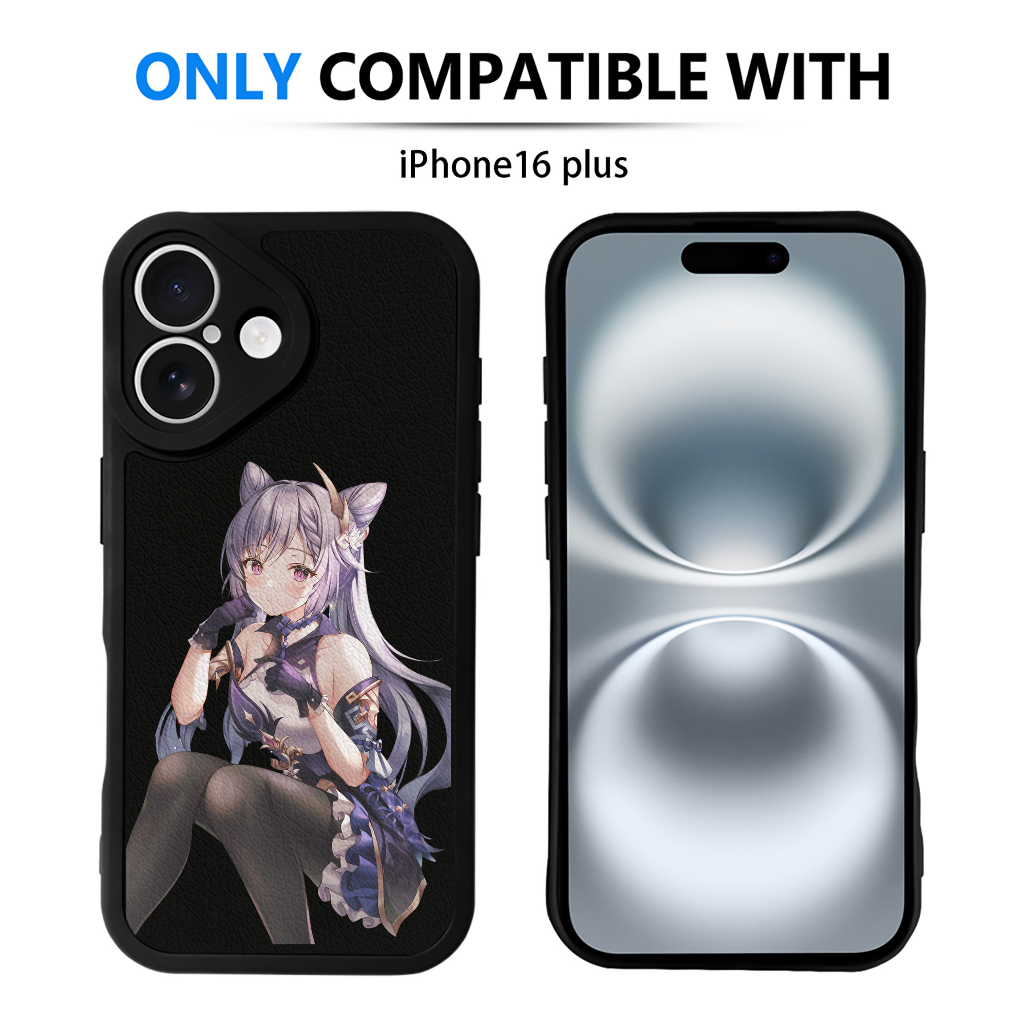 げんし神 刻晴 こくせい genshin Kokusei 【iPhone 16シリーズ対応】シリコンスマホケース（レザー調） 材質：シリコン